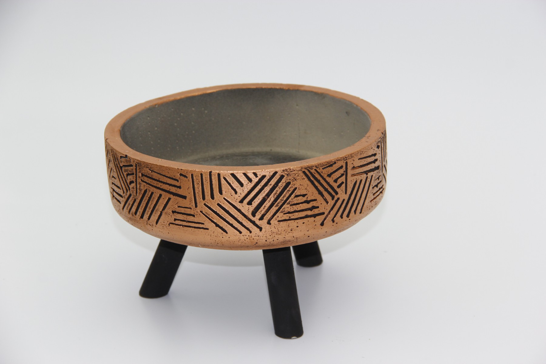 BONSAİ SAKSISI ARKAİK MOTİF AYAKLI - EL YAPIMI BAKIR BETON SAKSI BONSAİ SAKSISI ARKAİK MOTİF AYAKLI - EL YAPIMI BAKIR BETON SAKSI