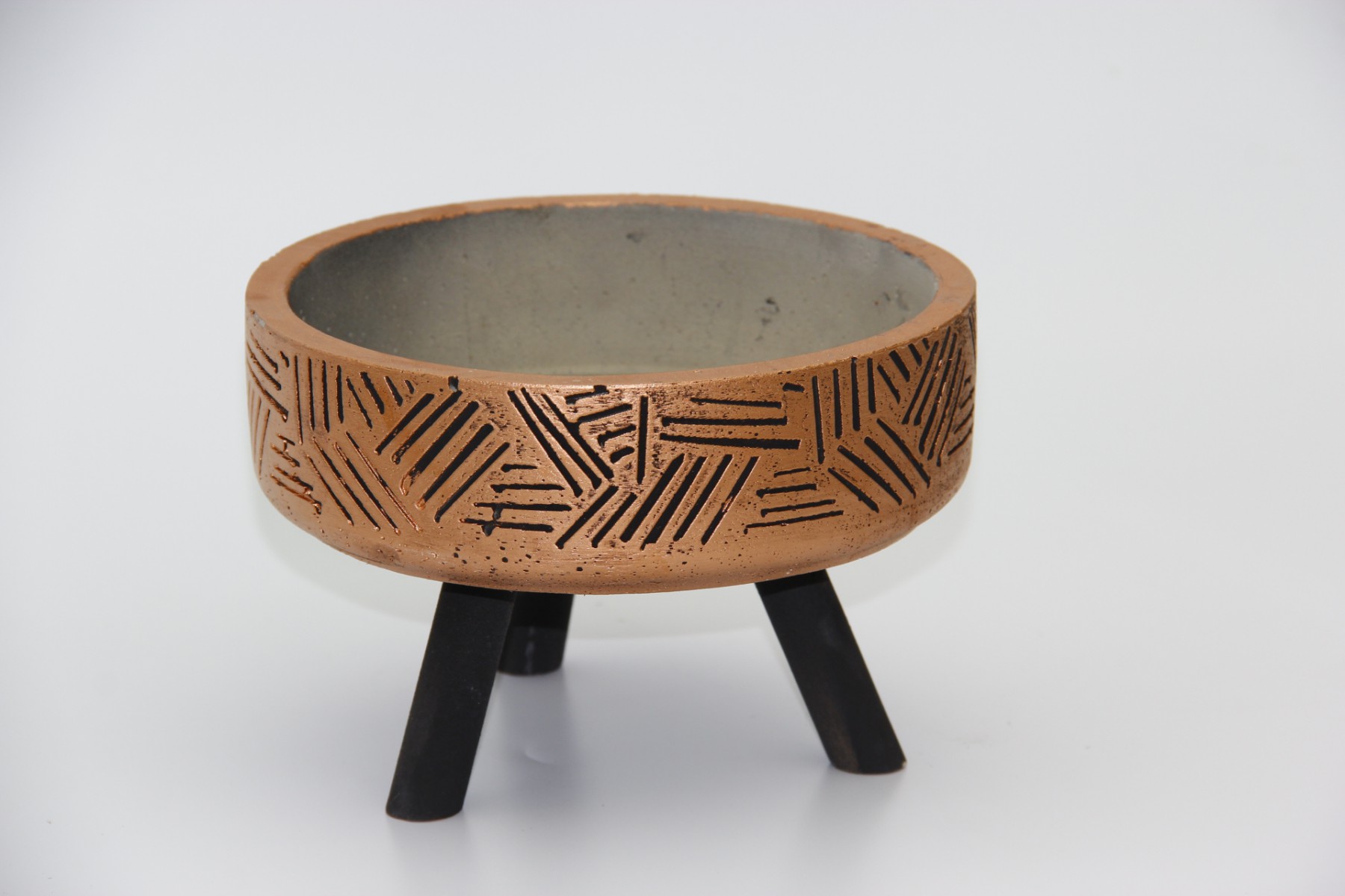 BONSAİ SAKSISI ARKAİK MOTİF AYAKLI - EL YAPIMI BAKIR BETON SAKSI BONSAİ SAKSISI ARKAİK MOTİF AYAKLI - EL YAPIMI BAKIR BETON SAKSI