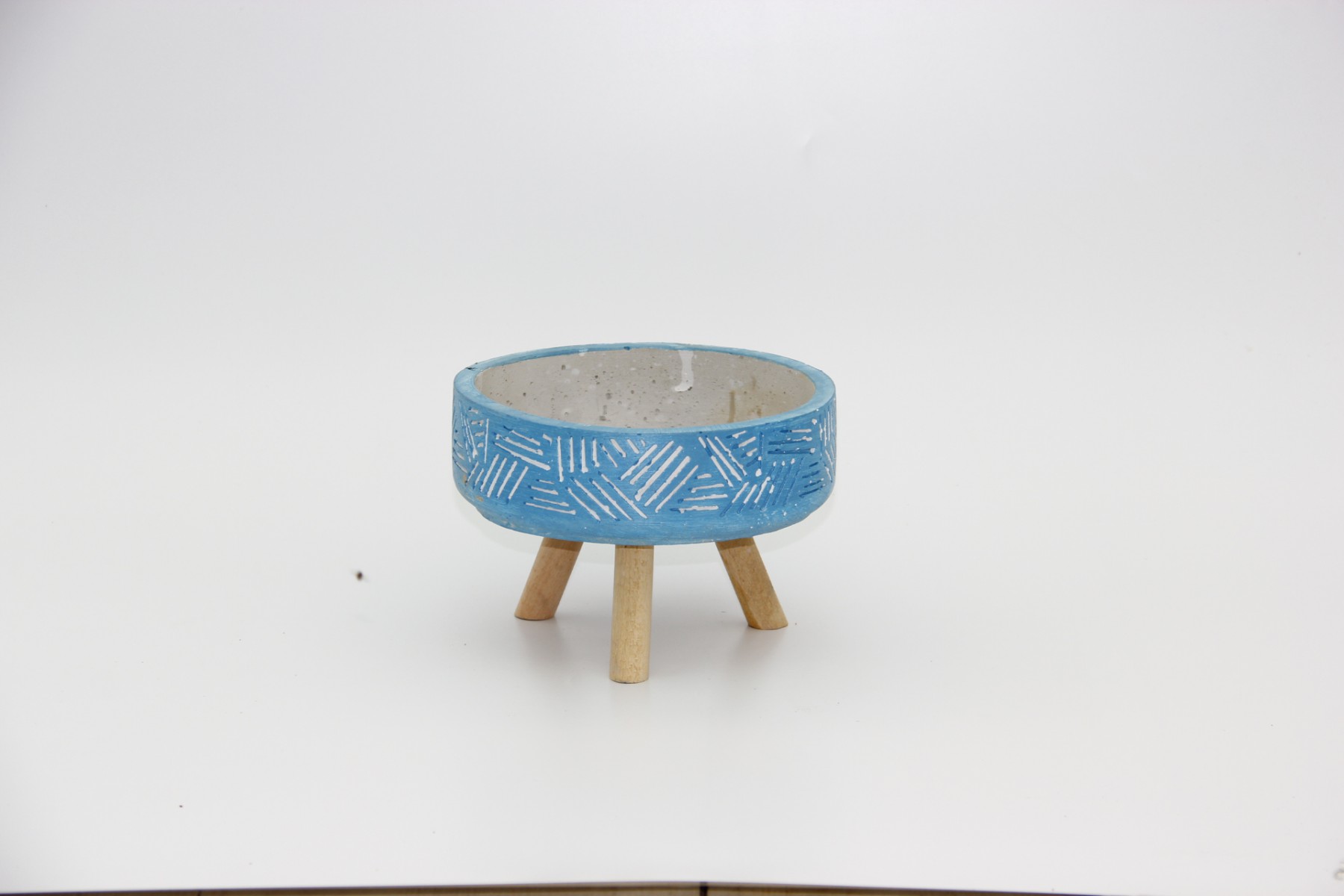 BONSAİ SAKSISI ARKAİK MOTİF AYAKLI - EL YAPIMI MAVİ BETON SAKSI BONSAİ SAKSISI ARKAİK MOTİF AYAKLI - EL YAPIMI MAVİ BETON SAKSI