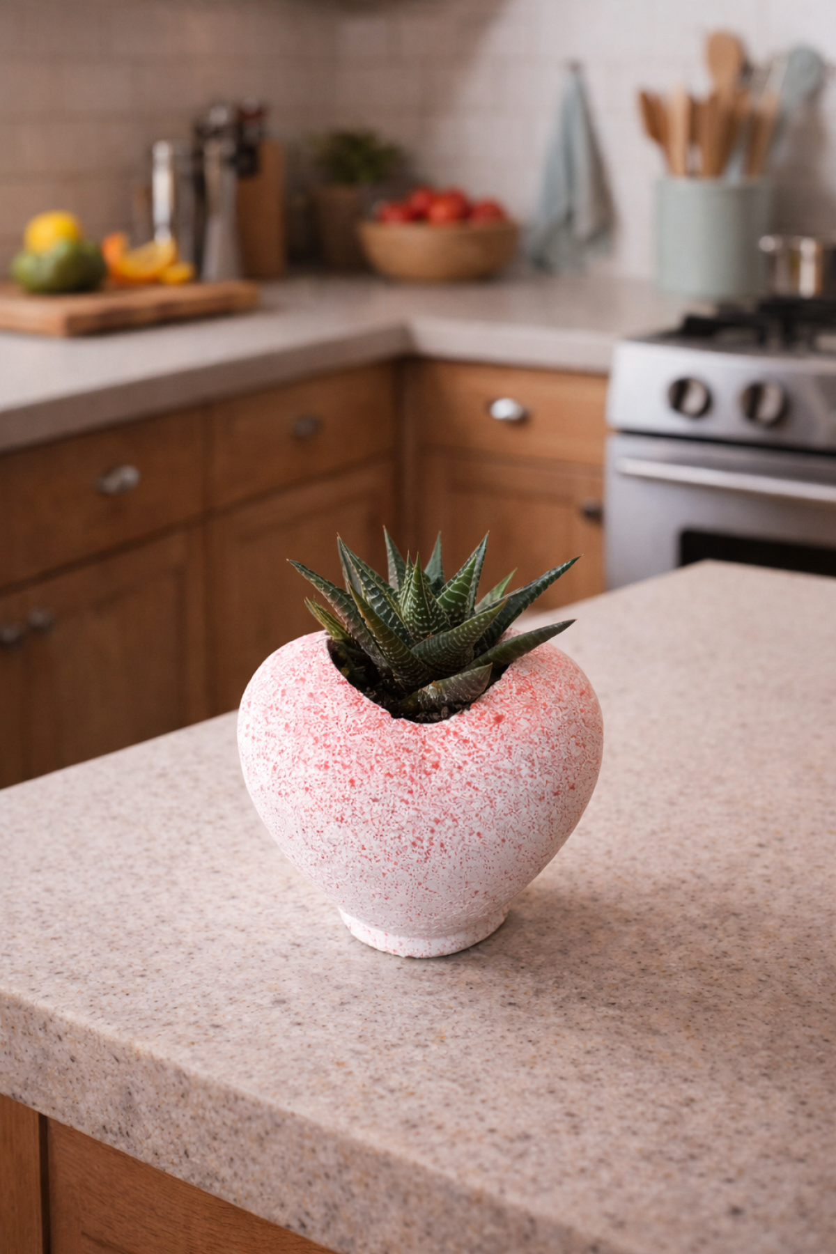 Kalp Saksıda Canlı Sukulent | Romantik Hediyelik