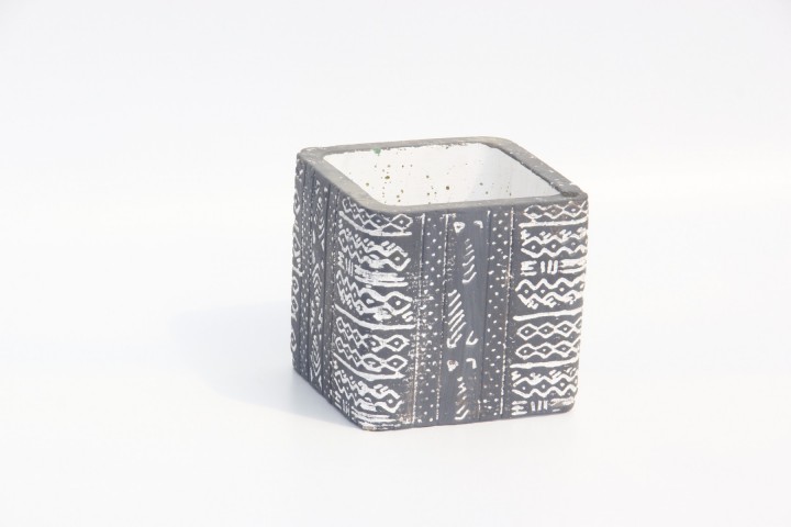 KAKTÜS SAKSISI - EL YAPIMI ARKAİK GRİ RENK