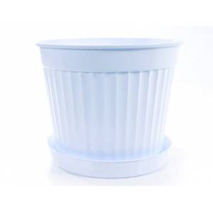 Klasik Salon Saksısı Tabaklı 8.5 lt Beyaz 3 Adet