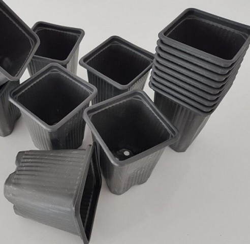 Thermoform Kare Saksı 100 Adet 9 Cm